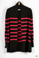 Ladies Casual fit long Drape front cardigan