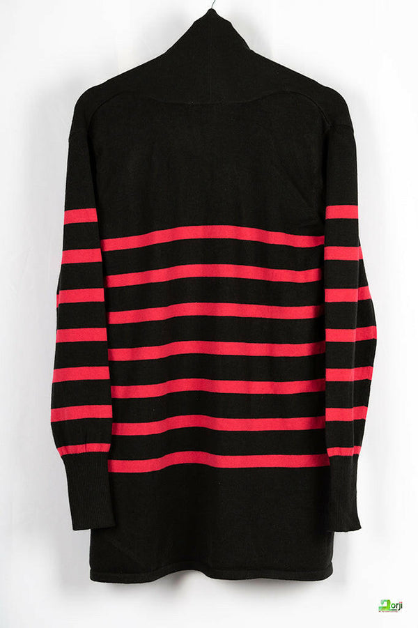 Ladies Casual fit long Drape front cardigan
