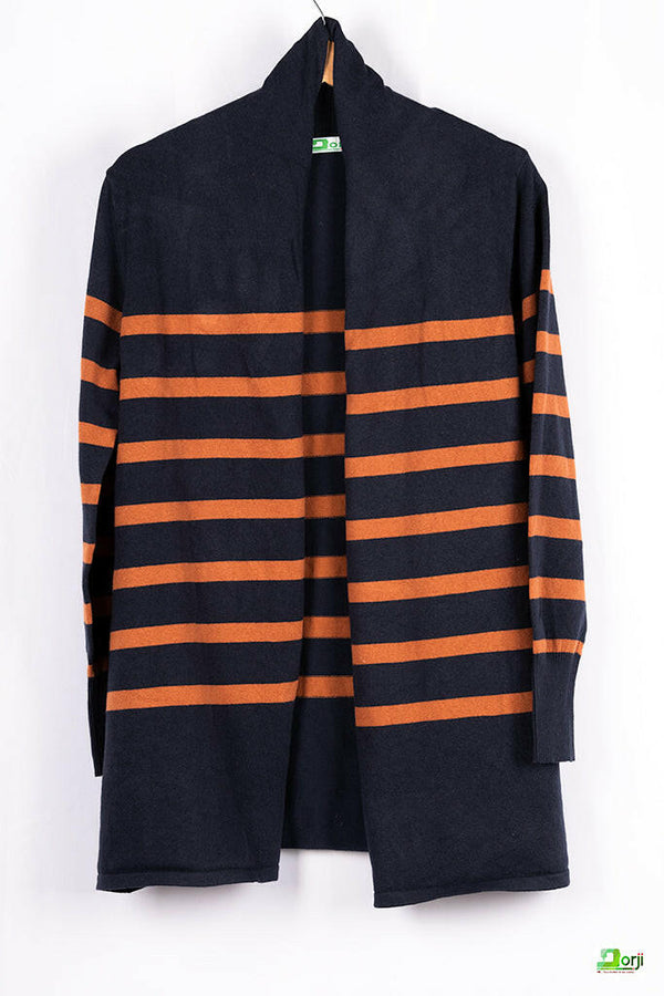 Ladies Casual fit long Drape front cardigan