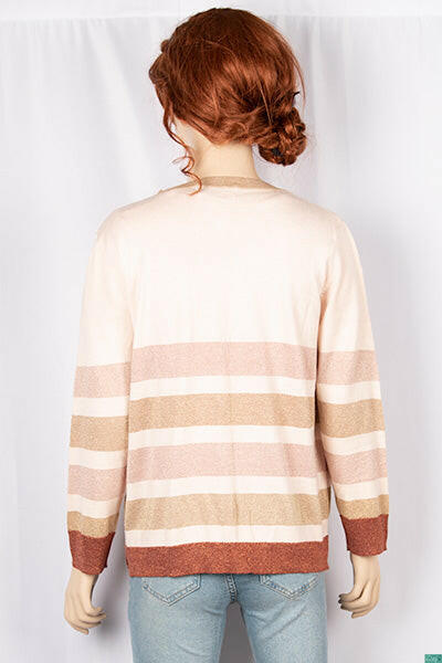 Ladies round neck full sleeve soft light Cardigan.