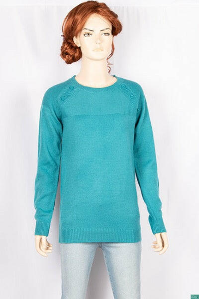 Ladies full sleeve round neck Casual fit long sweater.