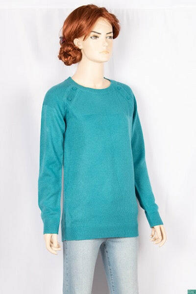 Ladies full sleeve round neck Casual fit long sweater.