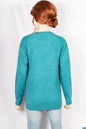 Ladies full sleeve round neck Casual fit long sweater.