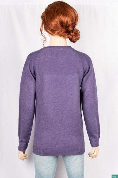 Ladies full sleeve round neck Casual fit long sweater.