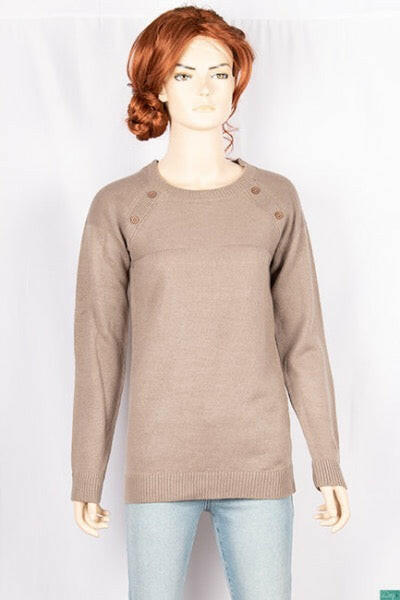 Ladies full sleeve round neck Casual fit long sweater.