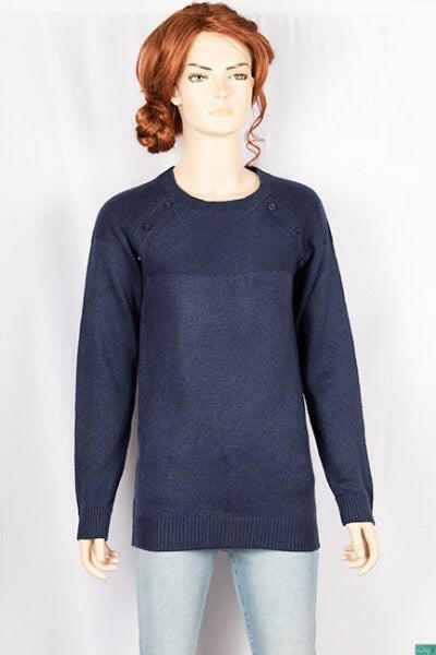 Ladies full sleeve round neck Casual fit long sweater.
