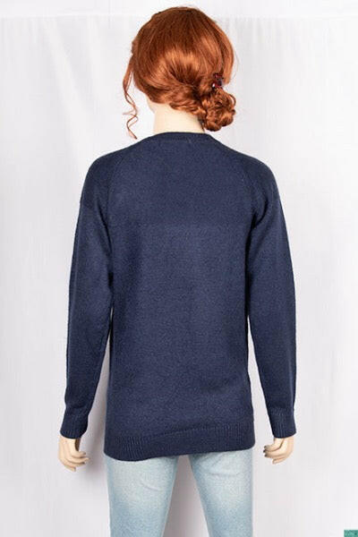 Ladies full sleeve round neck Casual fit long sweater.