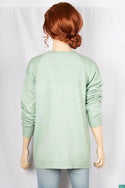 Ladies full sleeve round neck Casual fit long sweater.