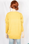 Ladies full sleeve round neck Casual fit long sweater.