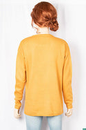 Ladies full sleeve net design round neck casual fit soft light knitwear.