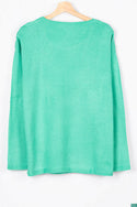 Ladies full sleeve net design round neck casual fit soft light knitwear.