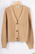 Ladies loose fit full sleeve V neck cardigan