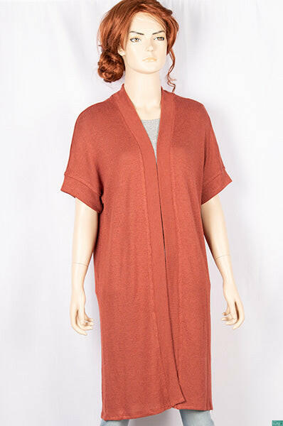 Ladies Casual fit long Drape cardigan.