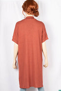 Ladies Casual fit long Drape cardigan.