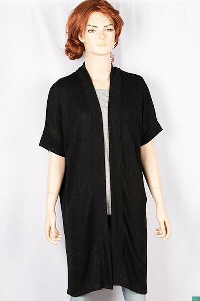 Ladies Casual fit long Drape cardigan.