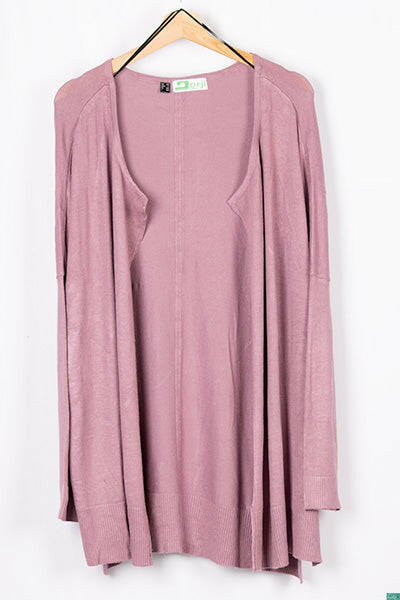 Ladies casual fit long Drape Cardigan.
