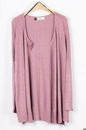Ladies casual fit long Drape Cardigan.