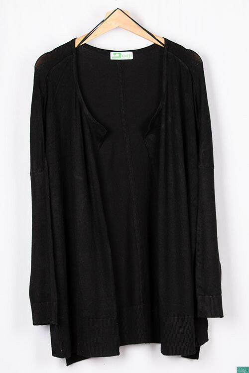 Ladies casual fit long Drape Cardigan.