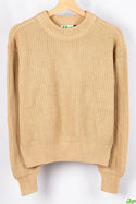 Ladies full sleeve loose fit round neck Chunky knit Sweater in various colours. A nice sweater with 65% cotton & 35% polyester.