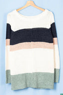 Ladies full sleeve round neck loose fit baggy style soft chunky sweater.