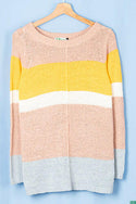 Ladies full sleeve round neck loose fit baggy style soft chunky sweater.