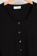 Ladies full sleeve casual fit round neck with small buttons tops