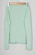 V neck full sleeve ladies’ light soft sweater with button
