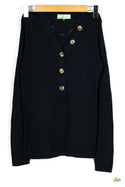 V neck full sleeve ladies’ light soft sweater with button
