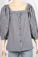 Ladies baggy 3/4 sleeve loose fit tops with square neck