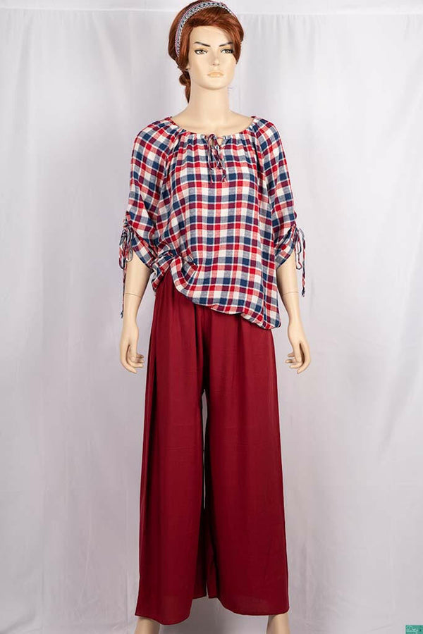 Ladies casual fit Wide Leg Long Palazzo Pants.