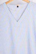Ladies fancy 3/4 Patel sleeve casual fit V neck long tops