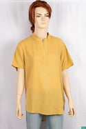 Ladies sleeveless high cuffed V neck loose fit plus size tops.