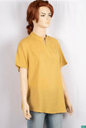 Ladies sleeveless high cuffed V neck loose fit plus size tops.
