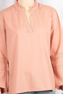 Ladies Full baggy Lacey Sleeve with Lacey frilly V neck Casual fit Tops.