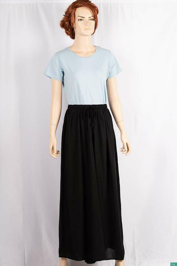 Ladies casual fit Long wide legged Palazzo Pants Trousers with elasticated waist.