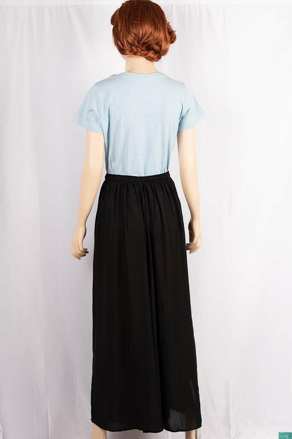 Ladies casual fit Long wide legged Palazzo Pants Trousers with elasticated waist.