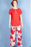 Ladies casual fit Long printed Palazzo Trousers.