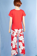 Ladies casual fit Long printed Palazzo Trousers.