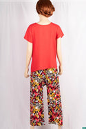 Ladies casual fit Long printed Palazzo Trousers.