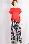 Ladies casual fit Long printed Palazzo Trousers.