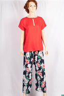Ladies casual fit Long printed Palazzo Trousers.