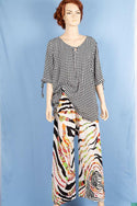 Ladies casual fit Long printed Palazzo Trousers.