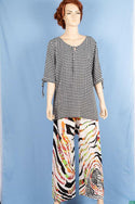 Ladies casual fit Long printed Palazzo Trousers.