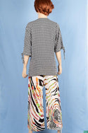 Ladies casual fit Long printed Palazzo Trousers.