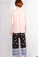 Ladies casual fit Long printed Palazzo Trousers.