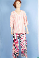 Ladies casual fit Long printed Palazzo Trousers.