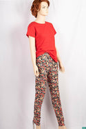 Ladies casual fit high waist printed Jeggings with Elasticated waistband.
