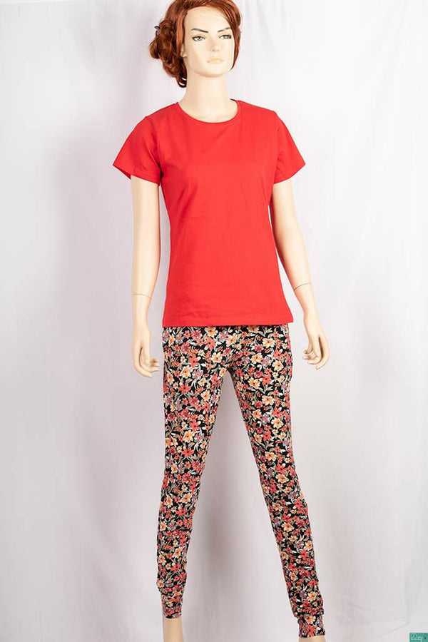 Ladies casual fit high waist printed Jeggings with Elasticated waistband.
