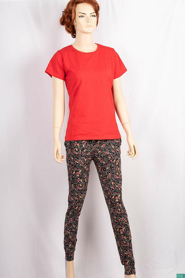 Ladies casual fit high waist printed Jeggings with Elasticated waistband.
