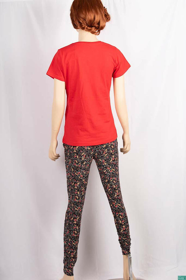 Ladies casual fit high waist printed Jeggings with Elasticated waistband.